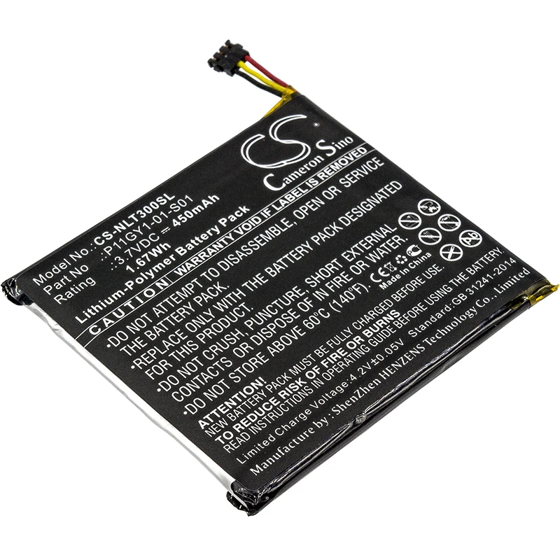 

Li-Polymer Smart Home Battery for Nest, 3.7V, 450mAh, Compatible Models: Learning Thermostat T200377, T200377, T200477, T200577