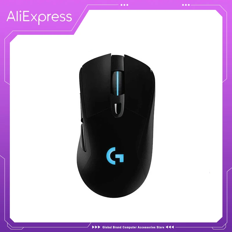 Игровая мышь Logitech G703 HERO с датчиком и разрешением 25600DPI, беспроводная мышь Lightspeed POWERPLAY, совместимая с Windows Mac OS Chrome OS