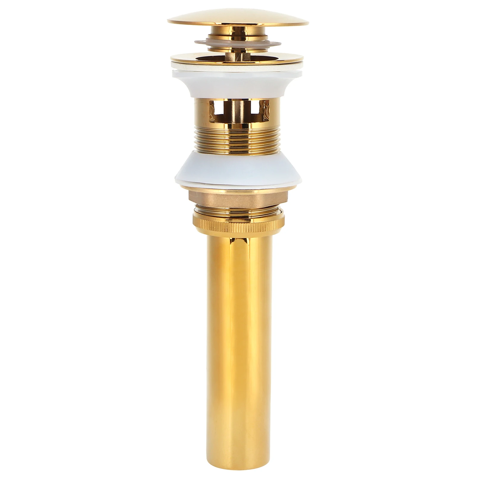 

Bathroom Sink Drain Brass Drain Filter Bounce Draining Stopper Bathroom Washbasin Accessories Non‑Overflow Drainage Assembly