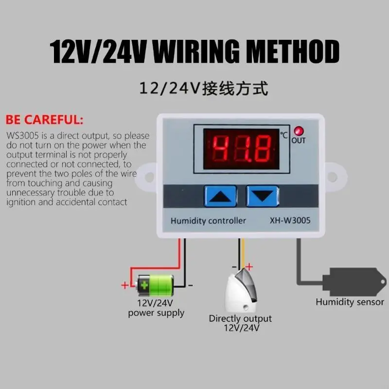 F42D Humidity Controller 0~99%RH Hygrometer Switches Controller for Greenhouse Humidity Control Switches Humidity Sensors - view 4