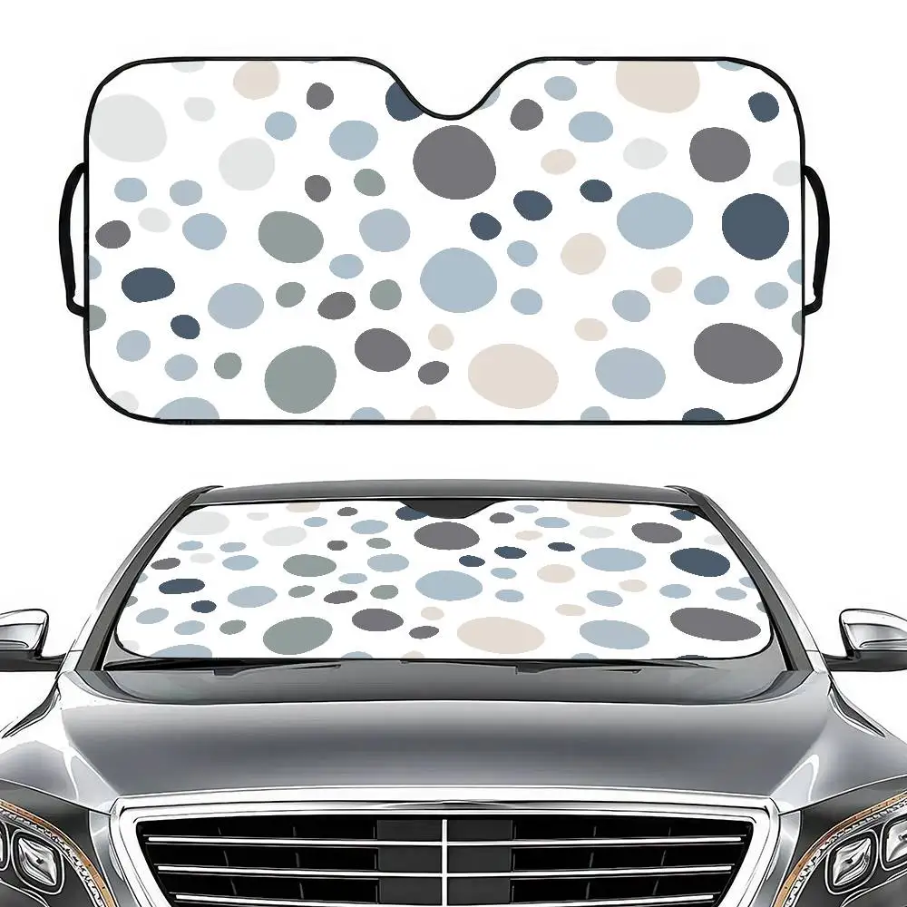 

Abstract Polka Dot Print Car Windshield Sunshade - 51.2"x27.5", Upgraded, Fits Sedans, Sun Visor Protector