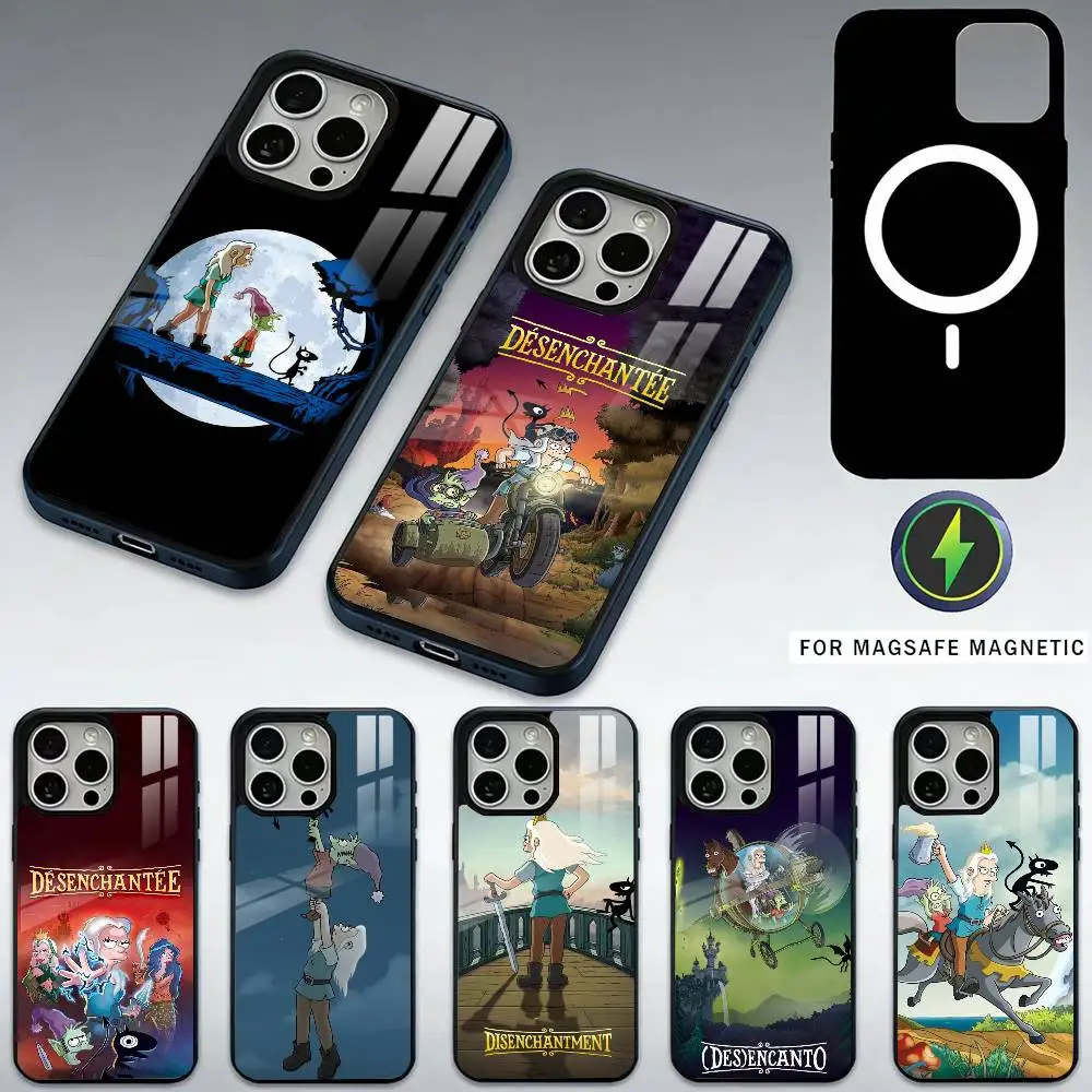 

D-Disenchantment Phone Case For iPhone17,16,15,14,13,12,11 Plus,Pro Max Magnetic For Magsafe Wireless Charging