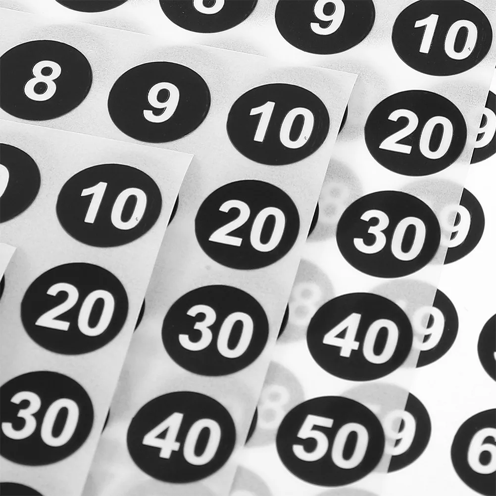 Waterproof Number Label Stickers Self Adhesive Labels for Halloween Christmas Party Organization
