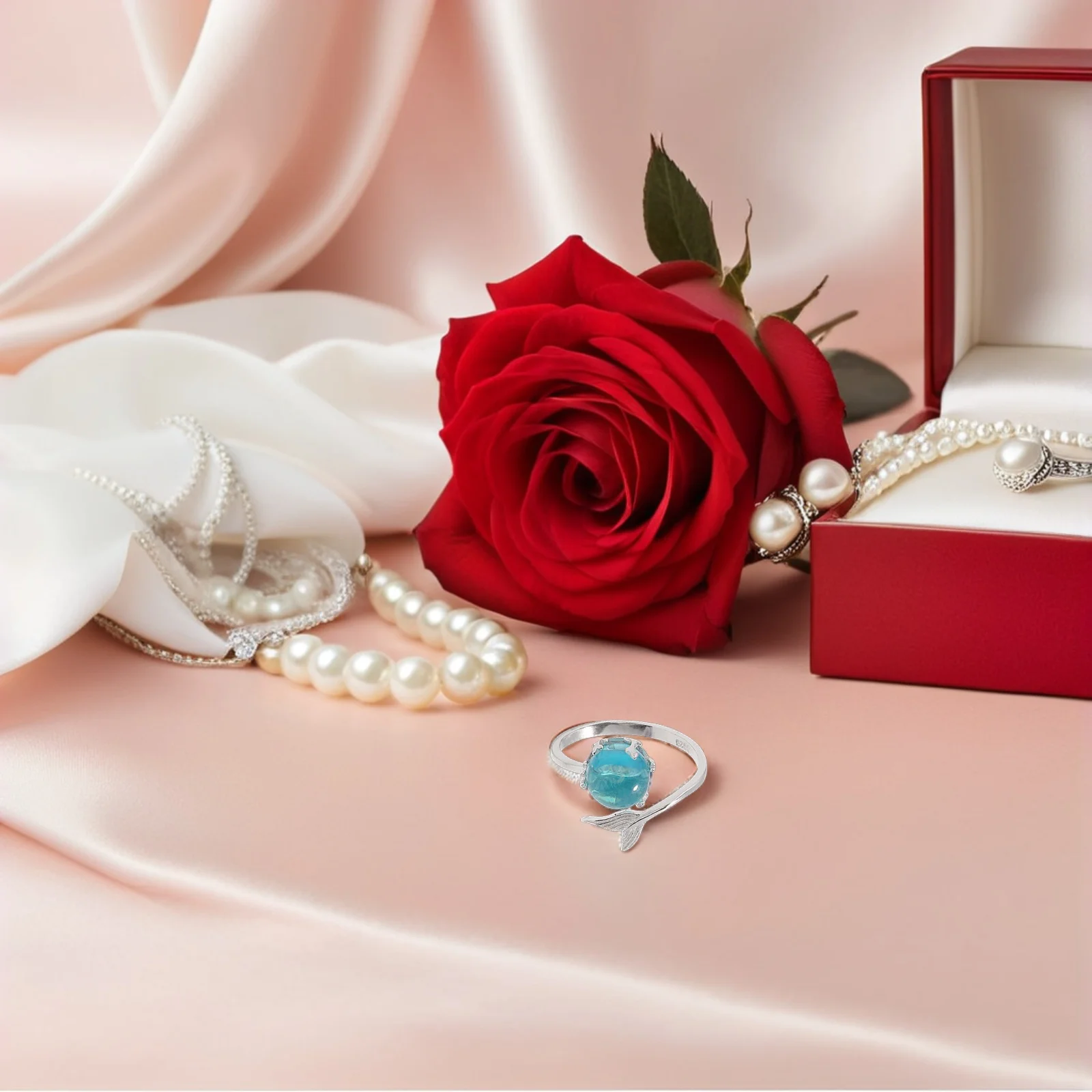 

Mermaid Foam Ring Adjustable Fresh Opening Design Smooth Durable Fashion Jewelry For Women Girls Party Prom Dancing Soiree