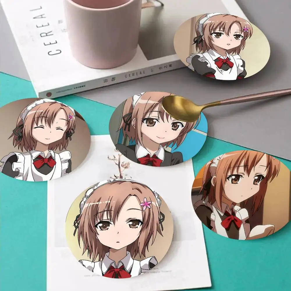 1pc Yukimura Kusunoki I Don't Have Many Friends Wooden Coaster Colour Printing Cup Mat Home Desk Decoration Gifts