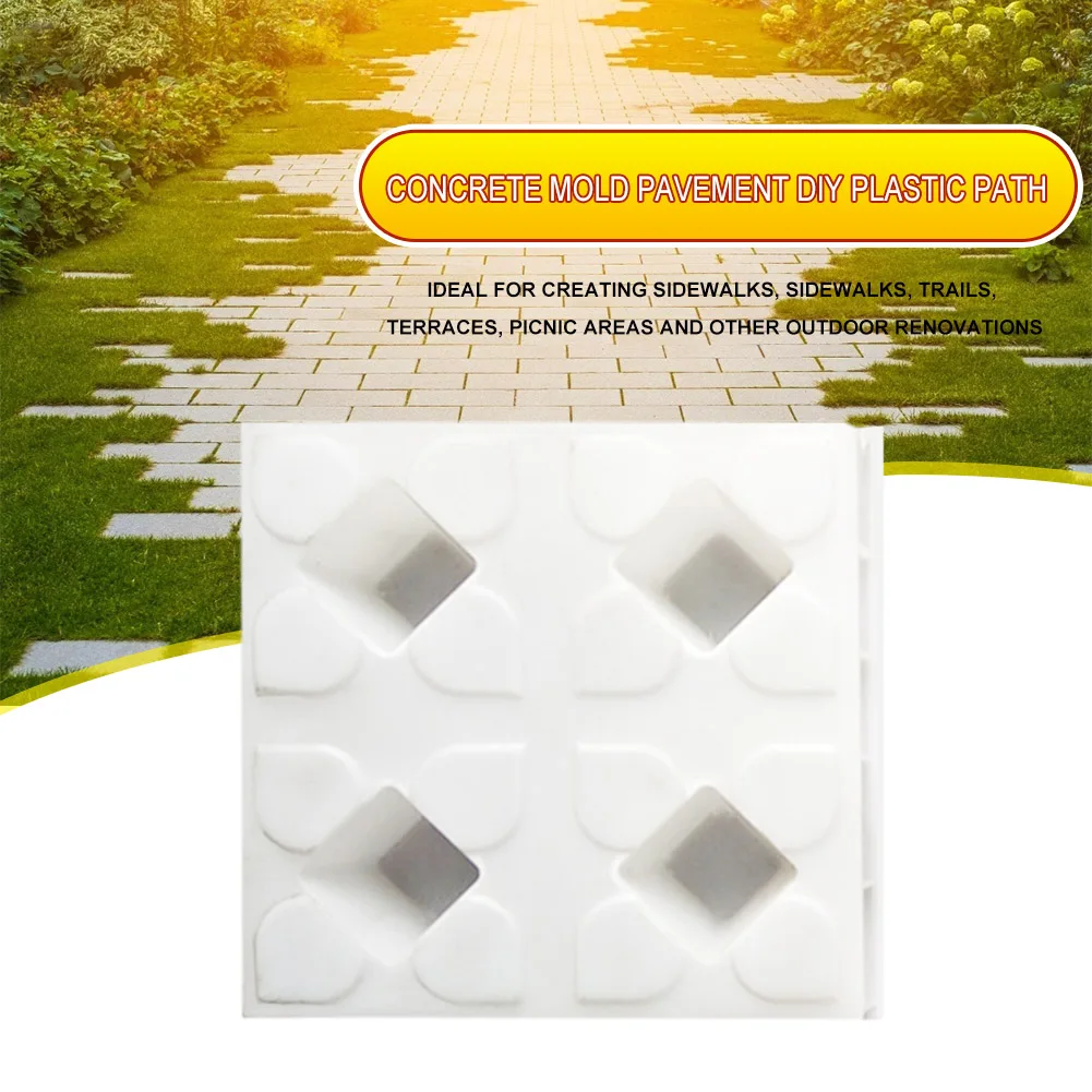 DIY Garden Path Lawn Concrete Brick Mold Paving Propylene Walkway Pavement Mould