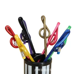 3pcs Random New Arrival Wooden Music Pencil Multicolor Treble Clef Shape Student Stationery Pen School Supplies