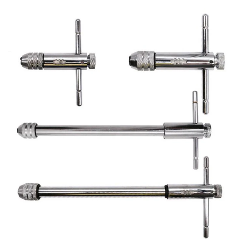 

Screwdriver Tap Wrench T-handles Workshop Adjustable Die High Carbon Steel M3-M8 M5-M12 Ratchet Repair Equipment