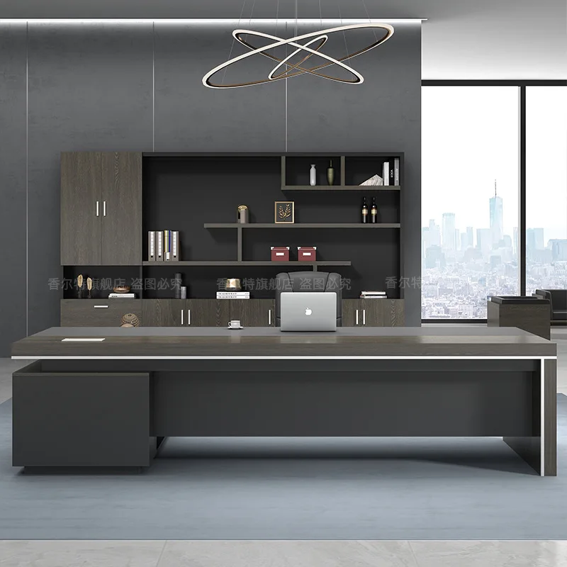 Boss Office Desk and Chair Combination Manager Desk President Supervisor  Simple Modern Office Furniture Large Class