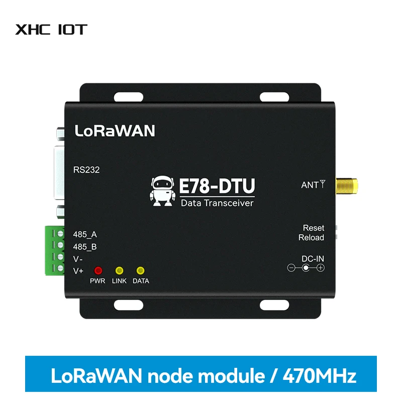 

LoRaWan Node Module ASR6601 RS232/RS485 470MHz XHCIOT E78-DTU(470LN22) DC:8～28v Support Class-A/Class-C 6KM ABP/OTAA Watchdog