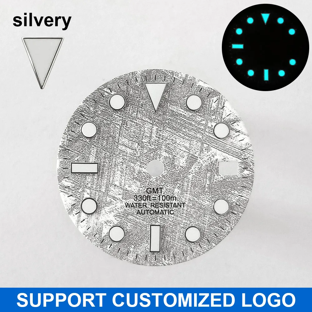28,5-mm-Zifferblatt geeignet für NH-34/35/36 Uhrwerke, GMT-Leuchtzifferblatt, individuelle Anpassung von Logo/Namen, DIY-Zifferblatt-Uhrenteile – Detail 7