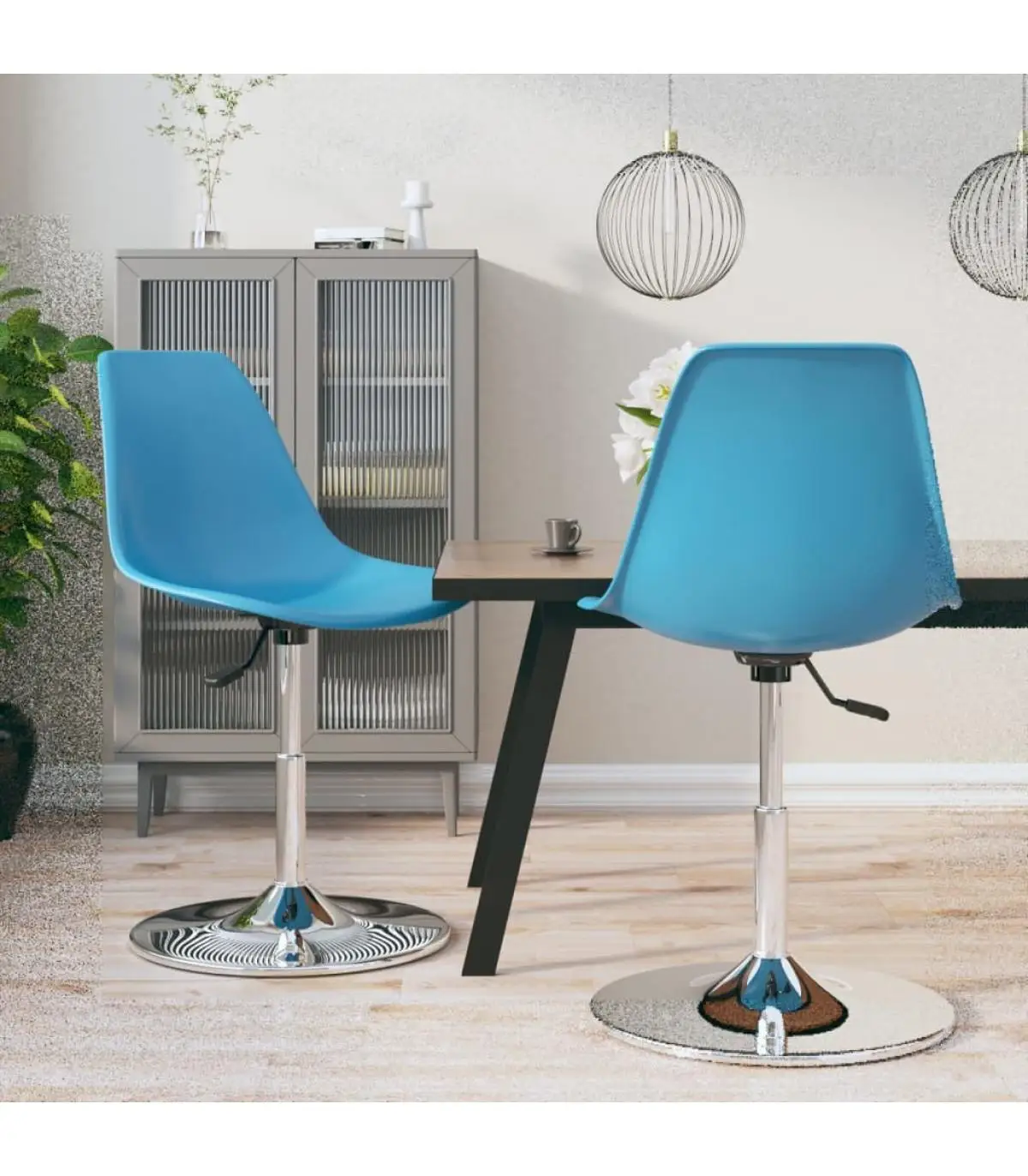 Dining chairs rotating dining chairs 2 PCs PP Blue