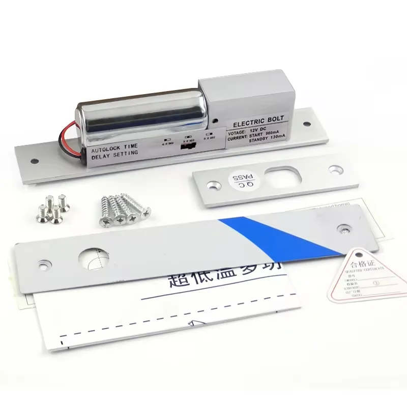 Electric Bolt Lock DC12V Fail Safe Low Temperature Drop Electronic Mortise Door Locks with Time Delay for Access Control System