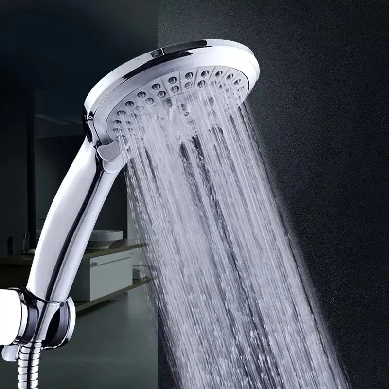 

High Quality 5 Modes Round Rain Shower Head with Hose Sets Shower Holder for Bathroom Shower Accessories Douche