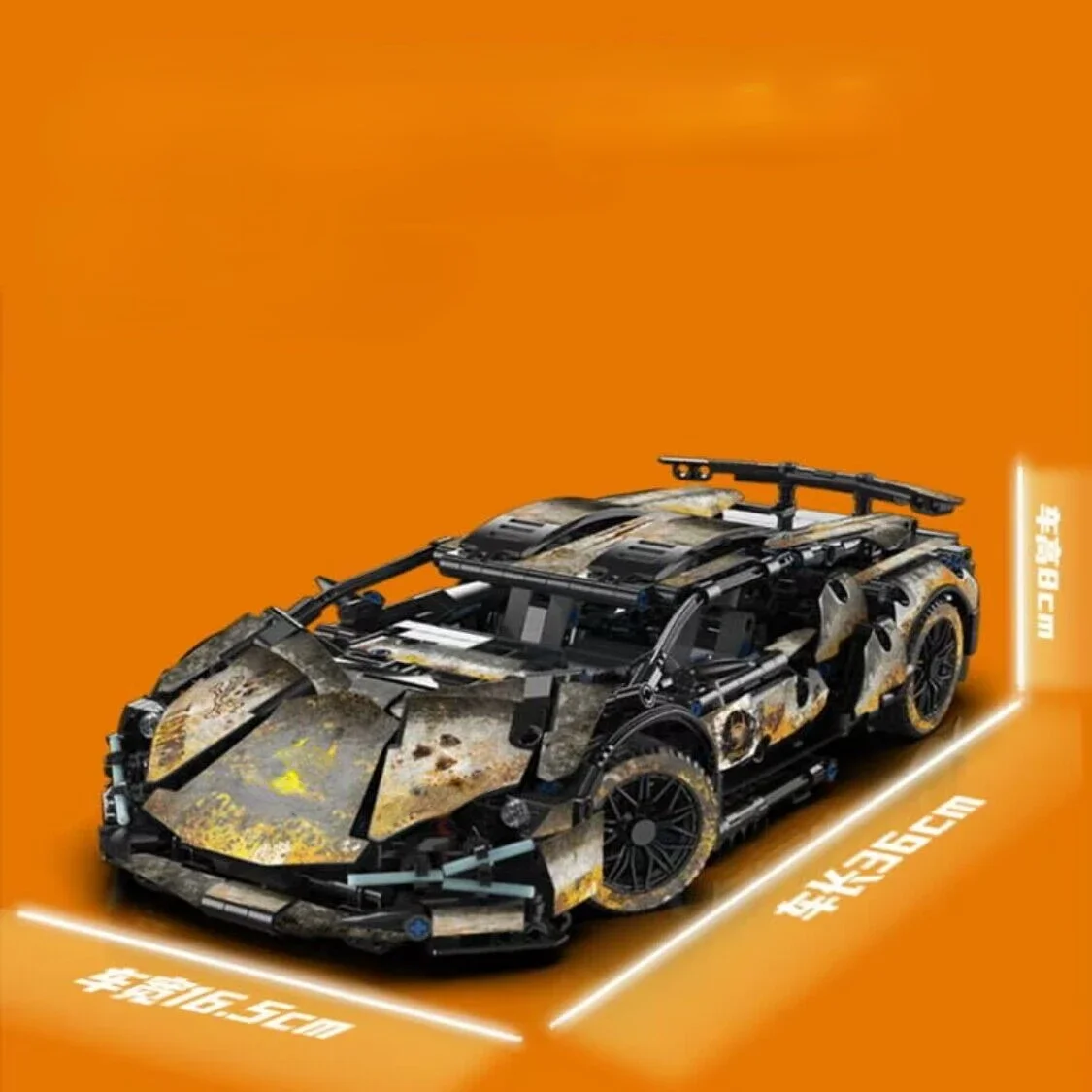 Décennie s de construction de voiture de sport de course technique, jouet de voiture en brique à assembler, Roadster, cadeau pour garçon, WW2, 1:14