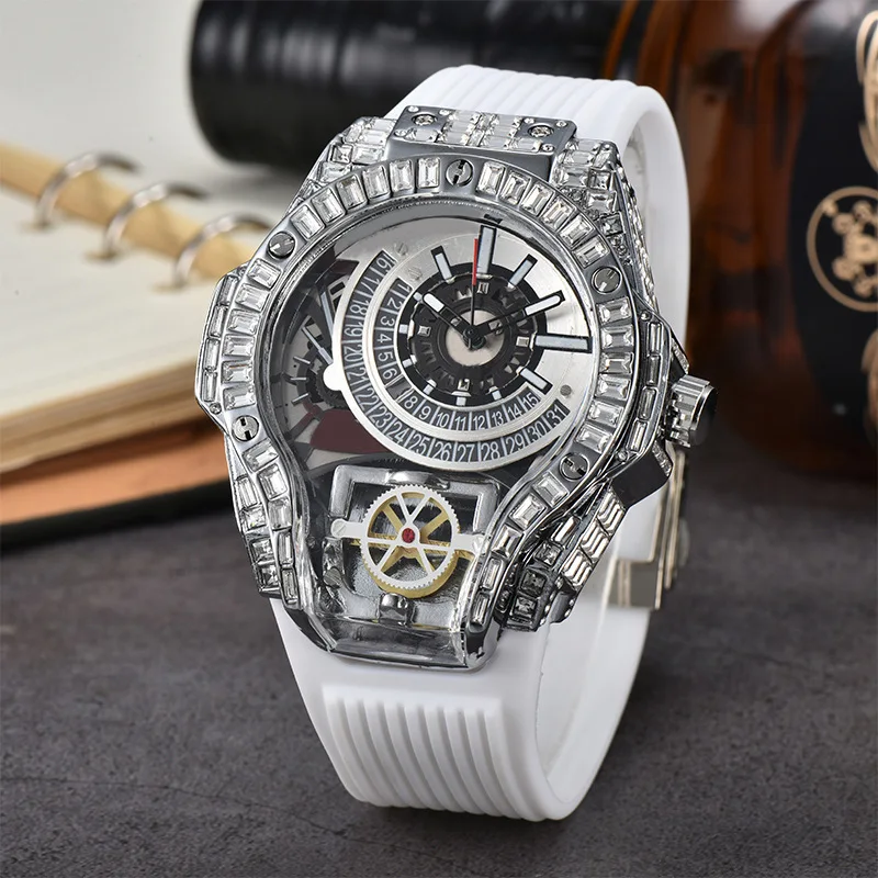 2024New Monster Mei Jason Stanson Same Diamond Fashion Large Dial Men's Watch Factory Direct Supply