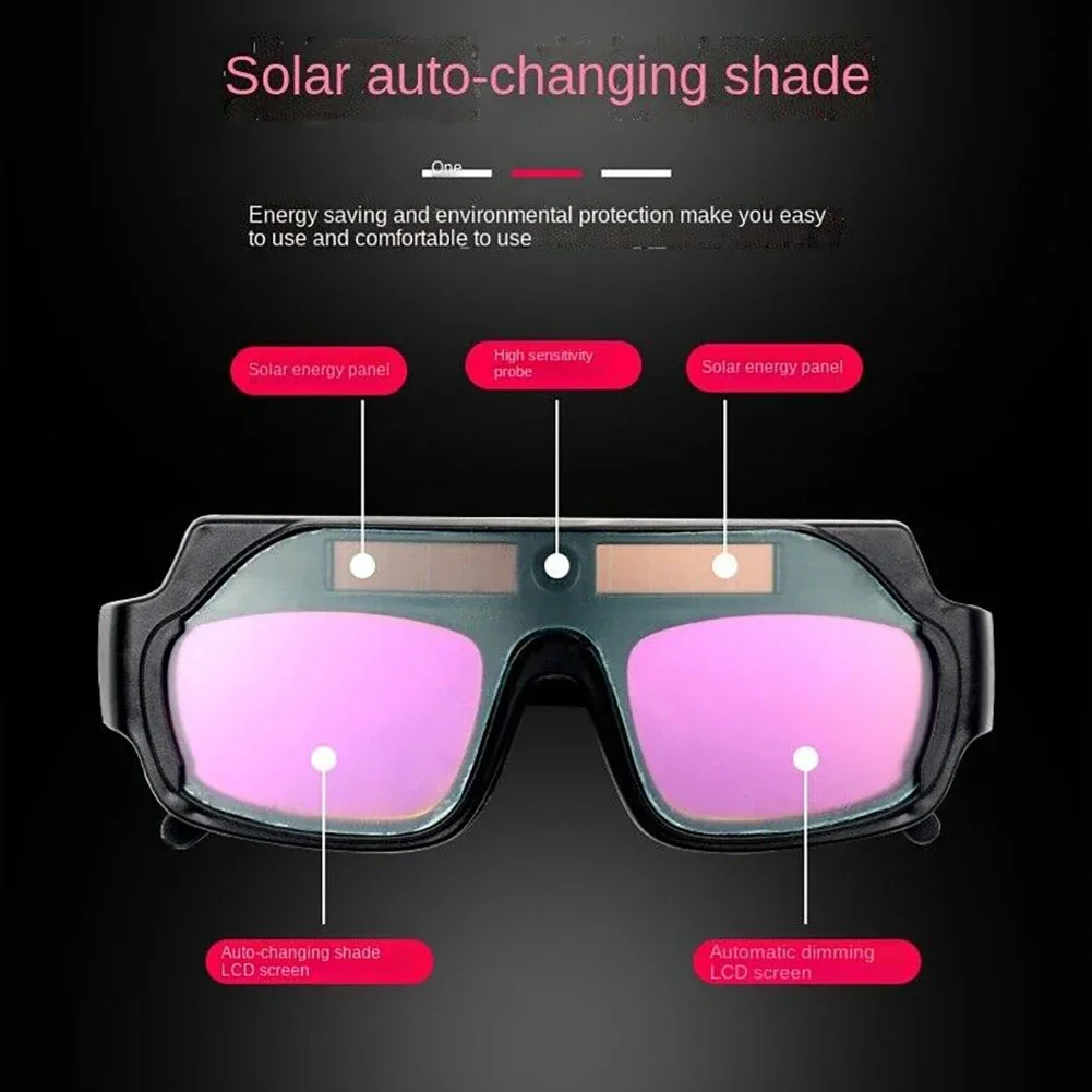 Auto Darkening Welding Gog Gles Anti-Scratch Welder Glasses For Plasma Cut Wip Welding Glasses With 10 Protective Films Tools