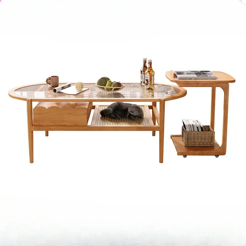 Wabi-Sabi Solid Wood Coffee Table for Living Room Space Saving Easy Installation High Quality Premium Quality Modern Design