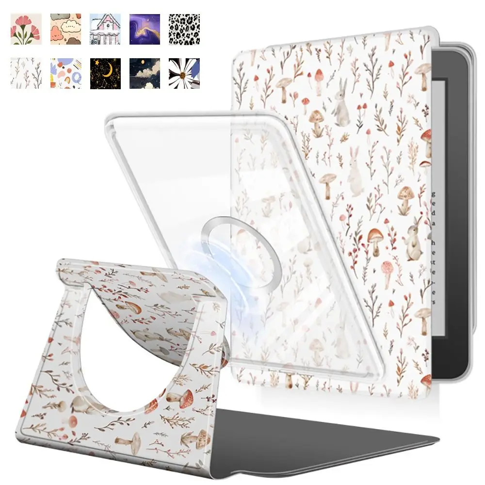 Auto Wake/Sleep 6 inch e-Reader Case Adjustable Acrylic Protective Shell Multiple Patterns for Kindle 2024/2022 11th Generation