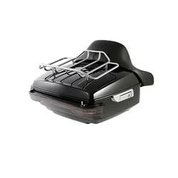 Top Case Moto Tail Bag King Tour Pak Pack Trunk With Turn Signal Led Rack for Harley CVO Road King Street Ultra Glide 2014-Later