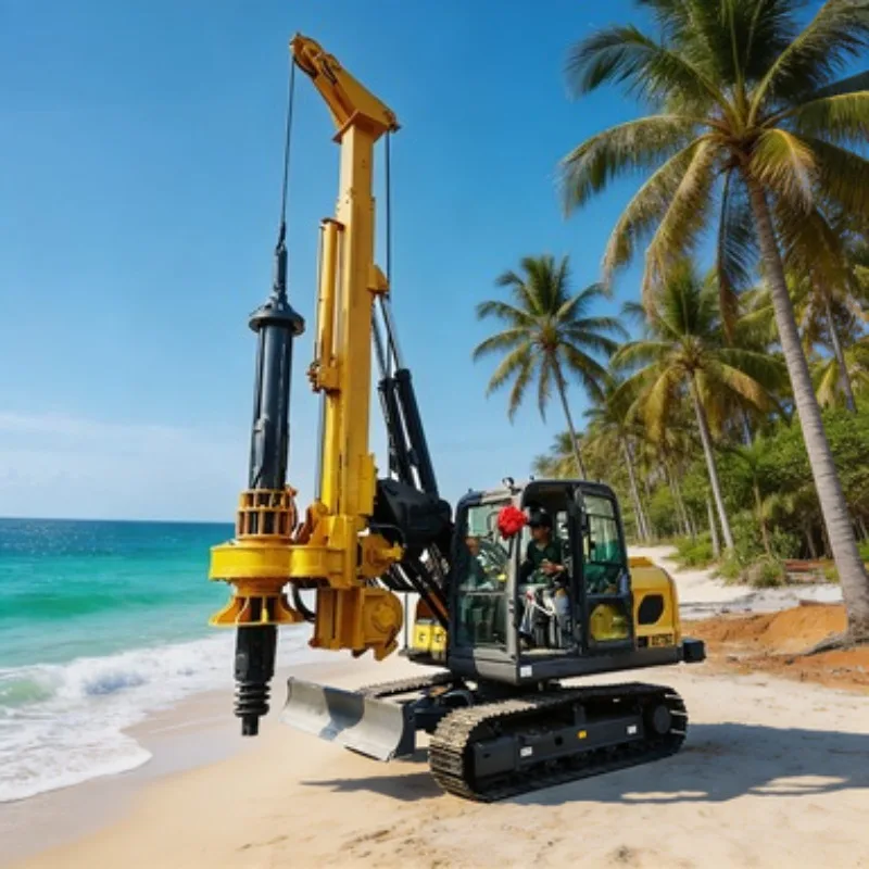 Efficient Rotary Drilling Rig Hydraulic Drill Rig Borehole Equipment 240kNm Torque 70m Depth for Bridge Foundation