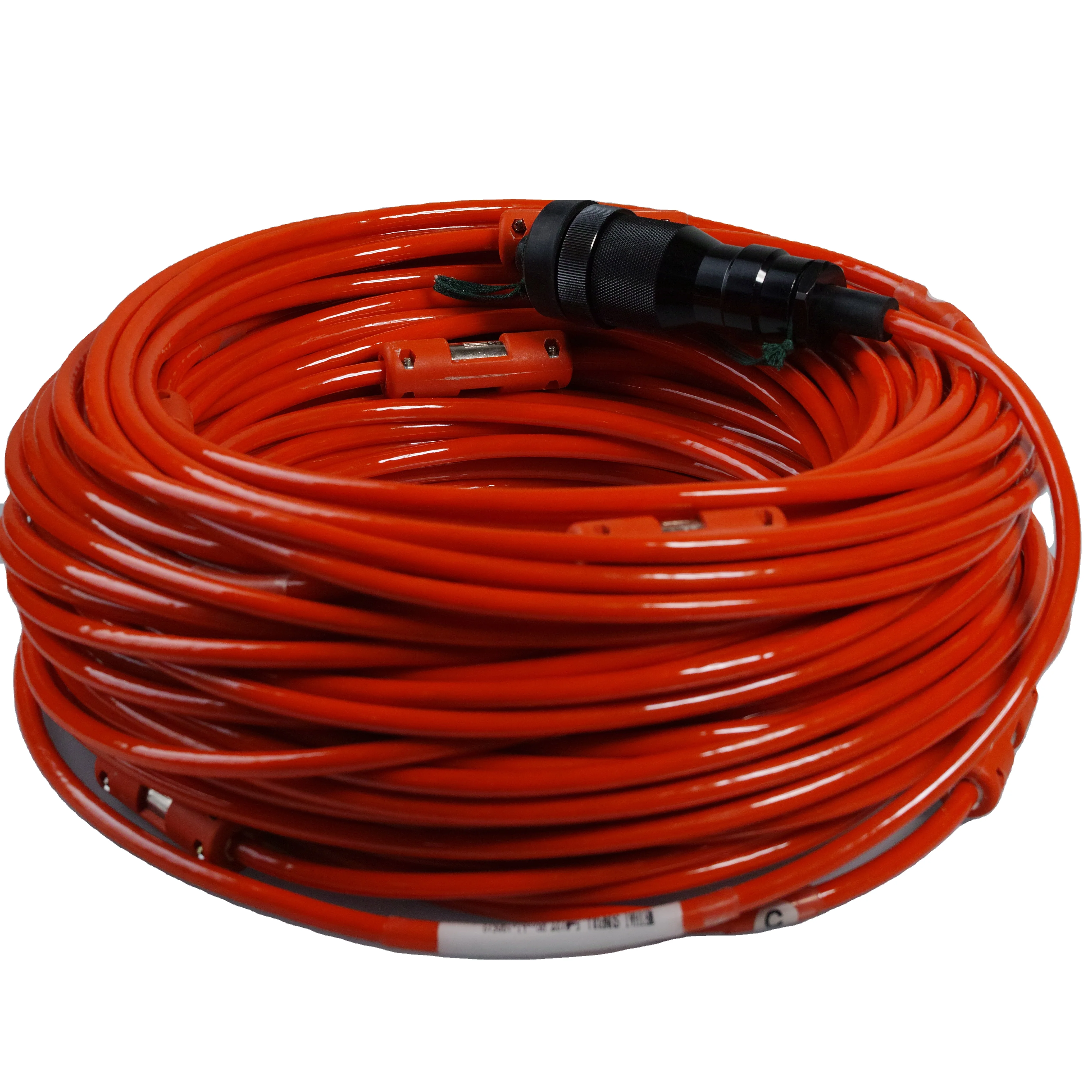 Hot Sale Sunfull OEM Customizable 12/24ch Seismic Refraction Cable for 2D seismic survey, spring spilt/mueller clips as take out
