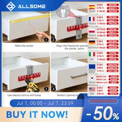 Cabinet Hardware Jig, Punch Locator Drill Guide for Knob Handles Pulls Cabinet Template Tool for Drawer Cabinet Installation