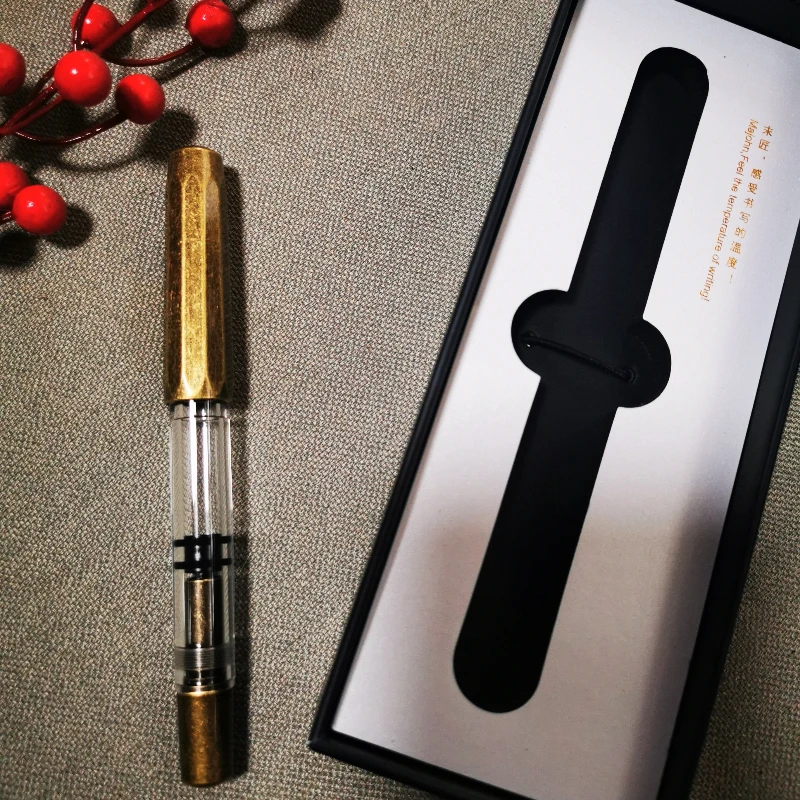MOONMAN Final Craftsman T1 Handmade Resin Pen Piston Ink Absorbing High Capacity Aluminum Alloy Pen Holder Ink Storage Pen