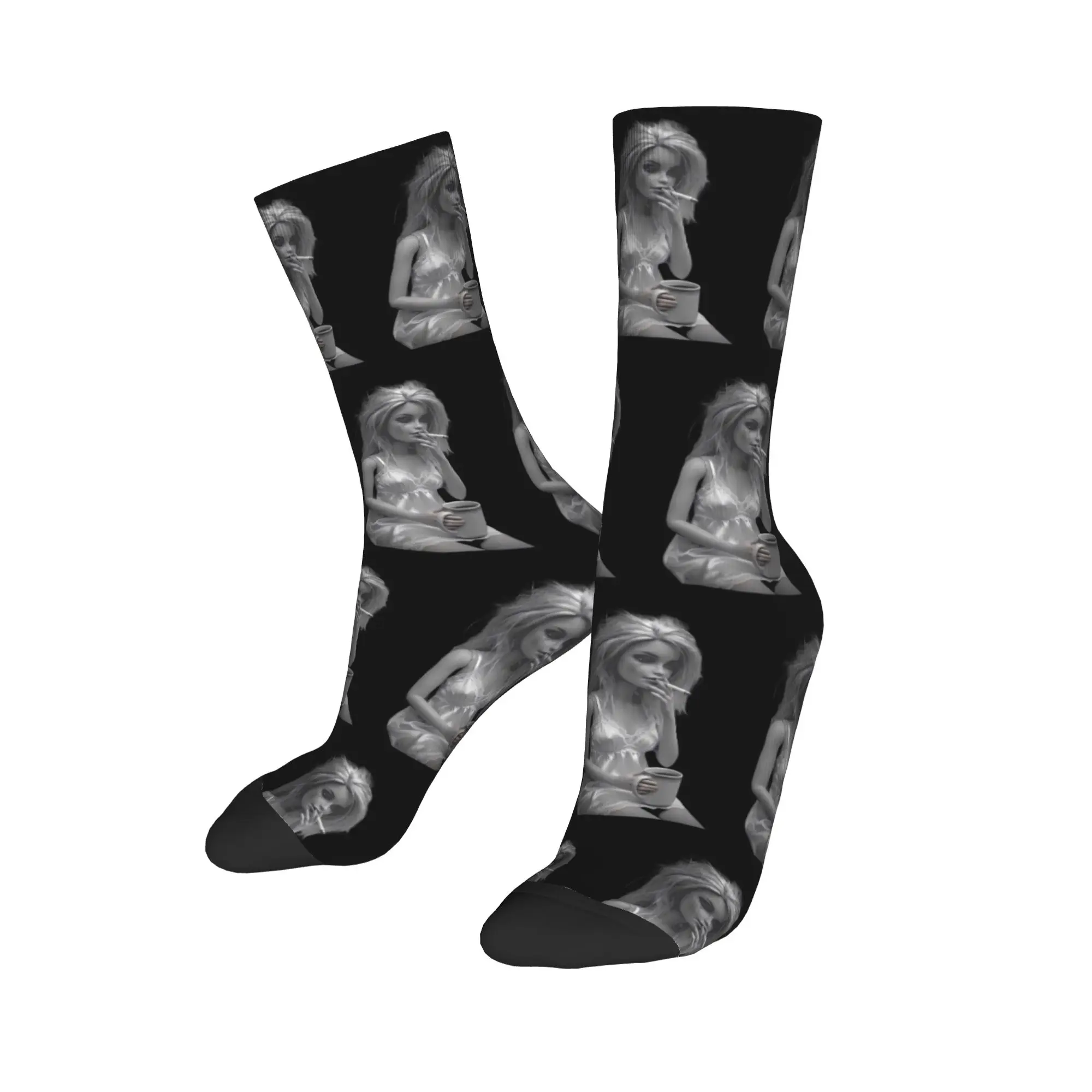 Casual Unisex Socks Blonde Doll Disheveled Doll Merchandise Soft  Skateboard Socks All Seasons