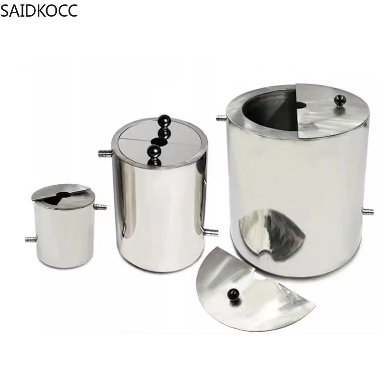 Dispersion Machine Material Tank Double-layer Stainless Steel Material Bucket 1.5L/3L Coating Cylinder/laboratory Grinding
