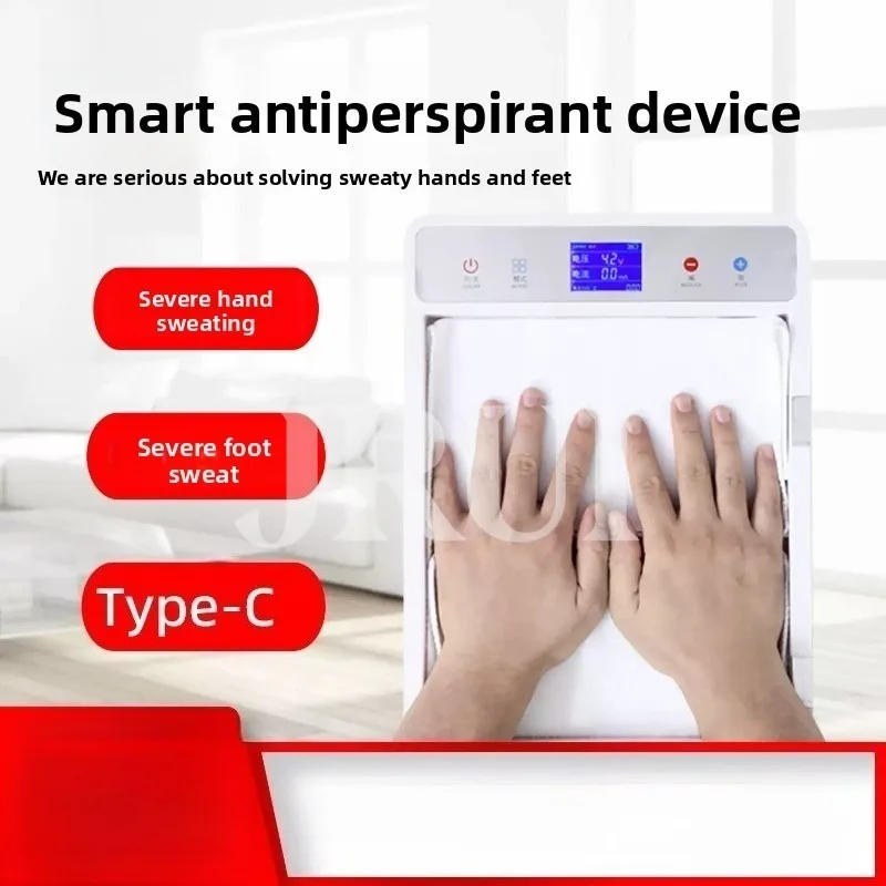 Iontophoresis Hyperhidrosis Treatment Machine Portable Antiperspirant Device for Excessive Hands Feet Sweating Home