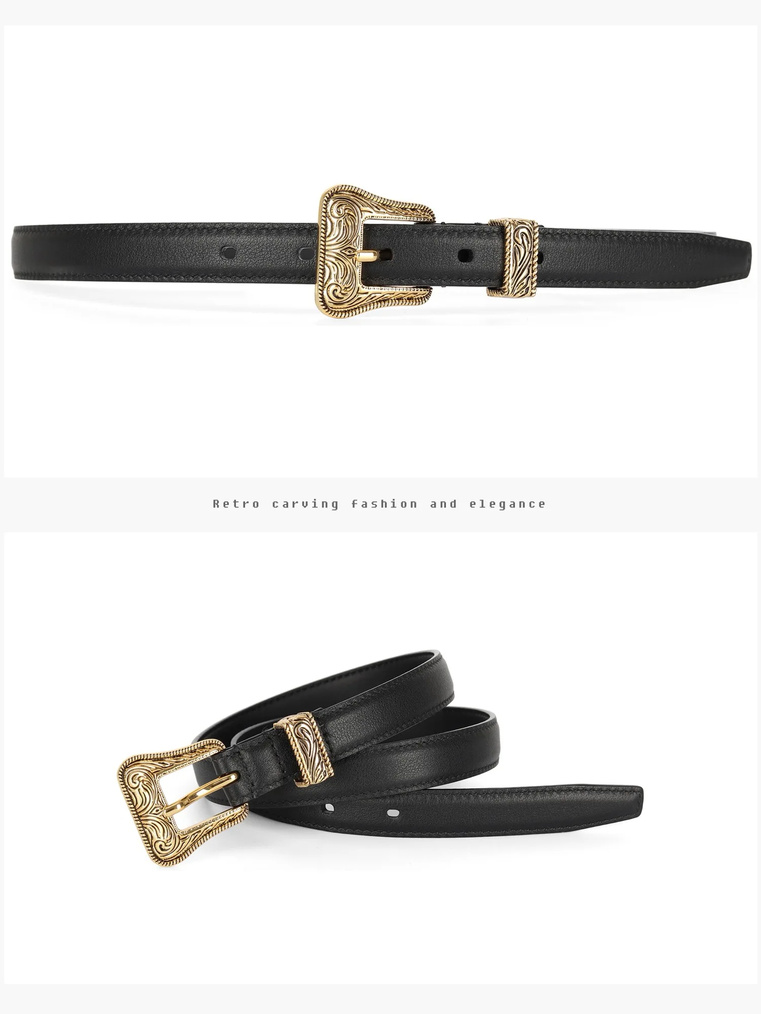 Women's Leather Belt Simple Wild Jeans Belt Korean Ins Wind Decorative Leathn Luxer Fashioury DesignerBelt with Suit Trousers