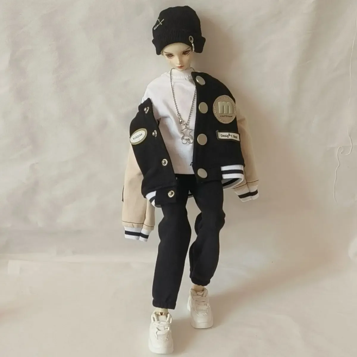 1/4 poppenkleding voor 45 cm Bjd pop honkbaljas Veelzijdige jas Speelgoed Aankleden Speelhuis Modepopaccessoires, geen pop