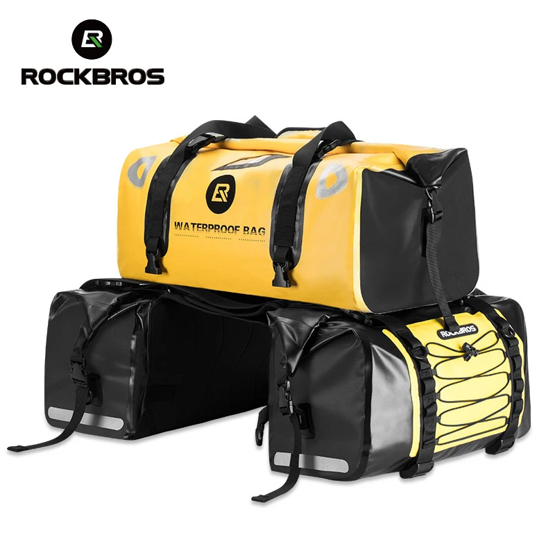 

ROCKBROS Seat Bag 60L Waterproof Portable Gym bag Large Capacity Reflective Motorcycle Yoga Sports Shoulder Travel Pannier