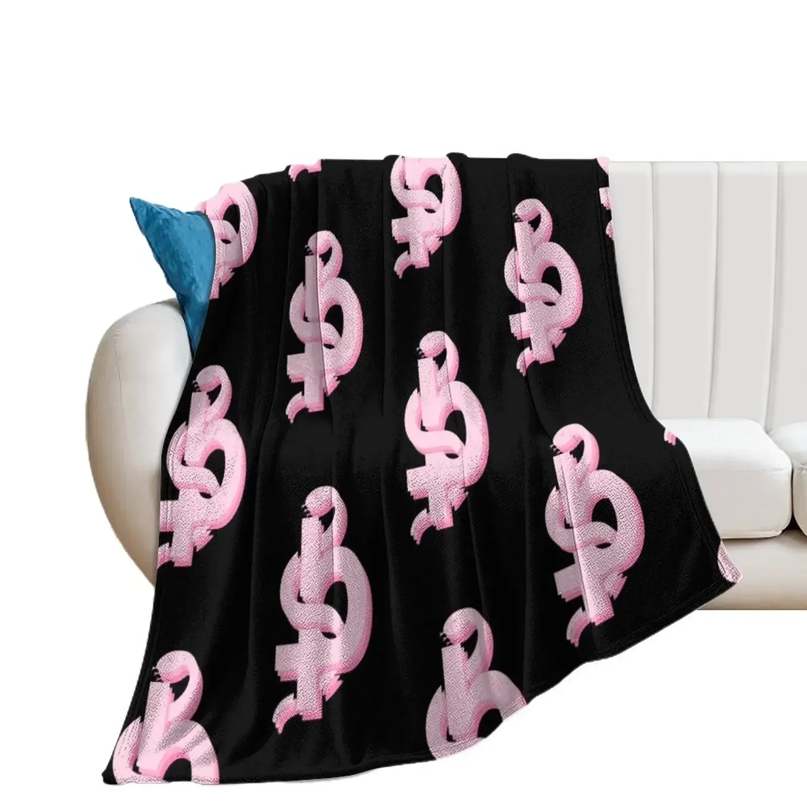 Blackbear logo pink Throw Blanket For Decorative Sofa Moving Blankets