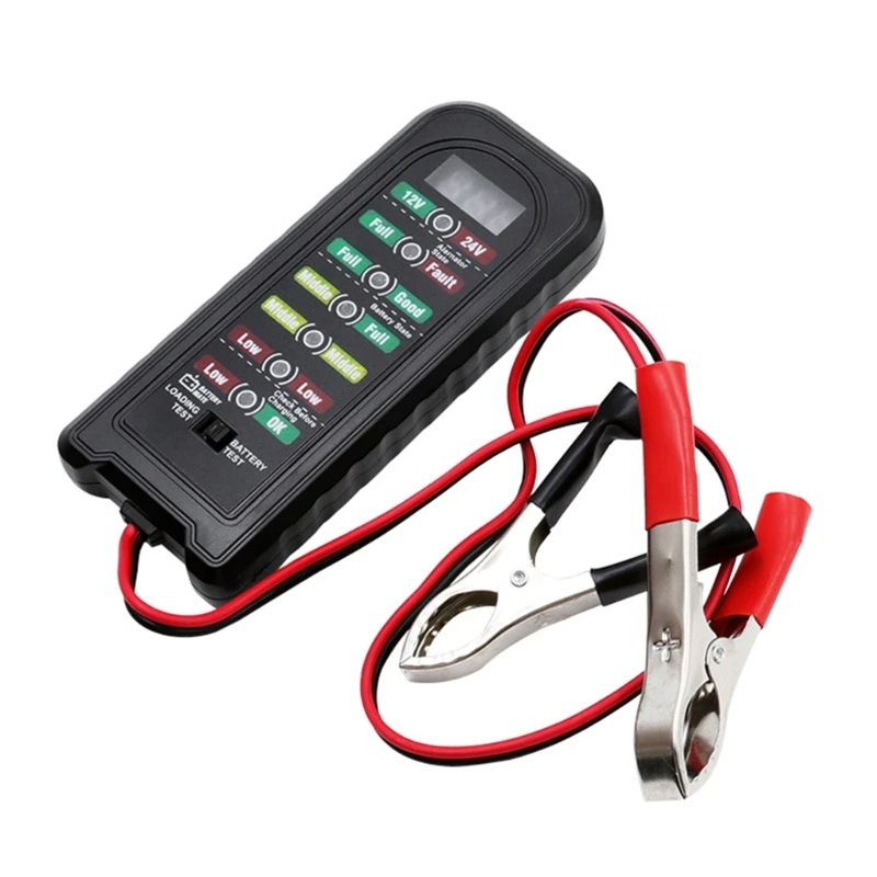 LED Indication Car Battery Tester Fault Detector Car Diagnostic Tools MotorcycleBattery Tester Battery Checker Drop ship
