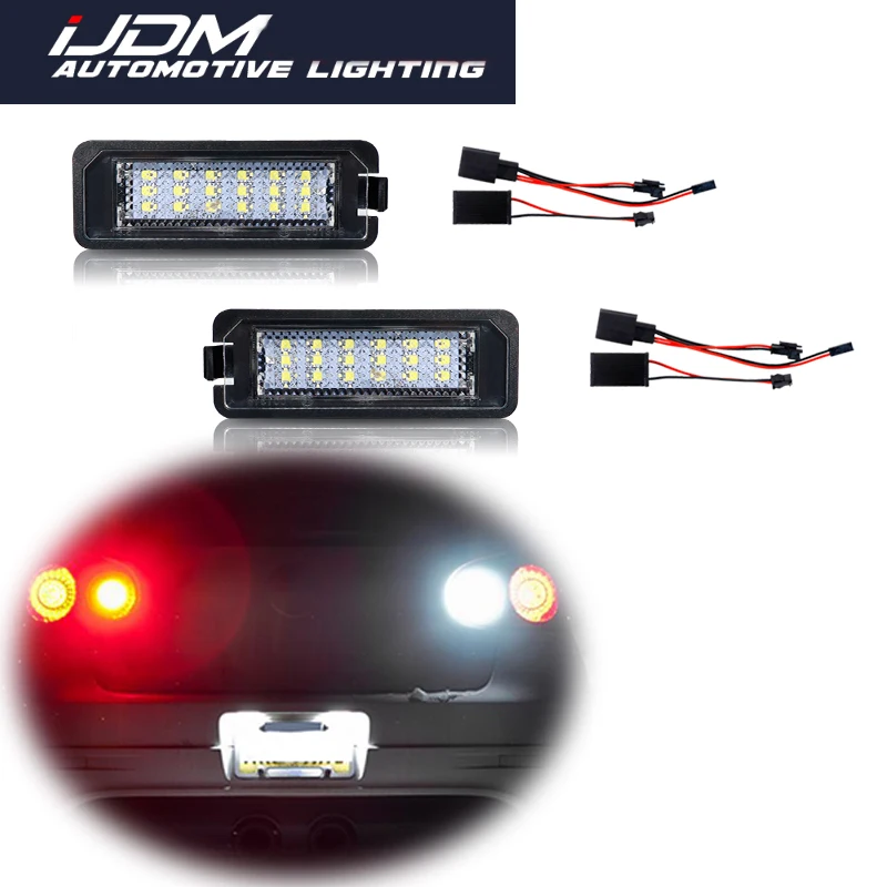 For Volkswagen VW New Beetle CC Eos Golf GTI Polo For Porsche 911 Carrera Boxster Cayman Cayenne Macan LED License Plate Lights
