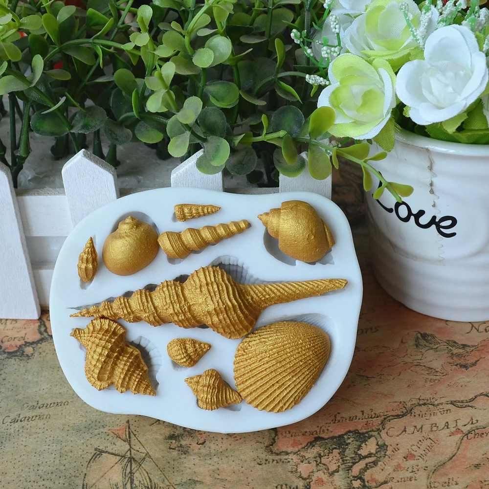 Various Shell Silicone Molds Kitchen Resin Baking Tools DIY Cake Pastries  Chocolate Desserts Decorative Products