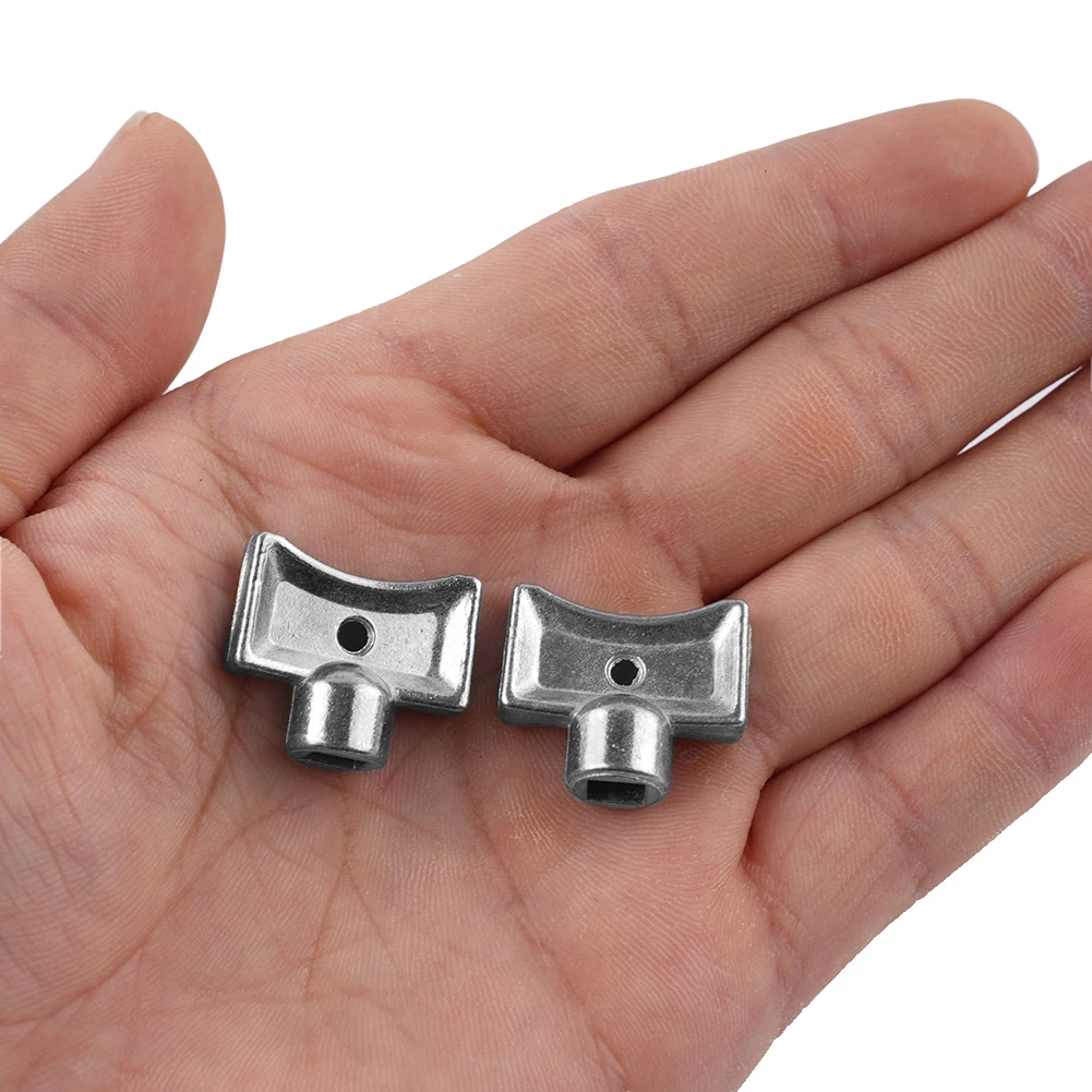 2Pcs Radiator Valve Key Faucet Key Radiator Water Tap 5×5mm Valve Socket Special Lock Wrench Zinc Alloy