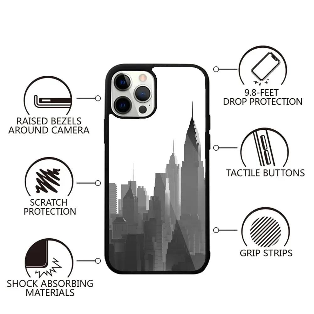 The Empire State Building New York Phone Case Strong Magnetic For IPhone 15,14,13,Pro,Max,Plus,11,12,Mini For Magsafe Wireless