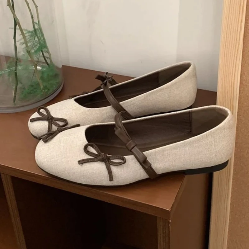 

Роскошные брендовые балетки, женские туфли Мэри Джейн с бантом и круглым носком, женские удобные дизайнерские лоферы на мягкой подошве, Zapatos Mujer