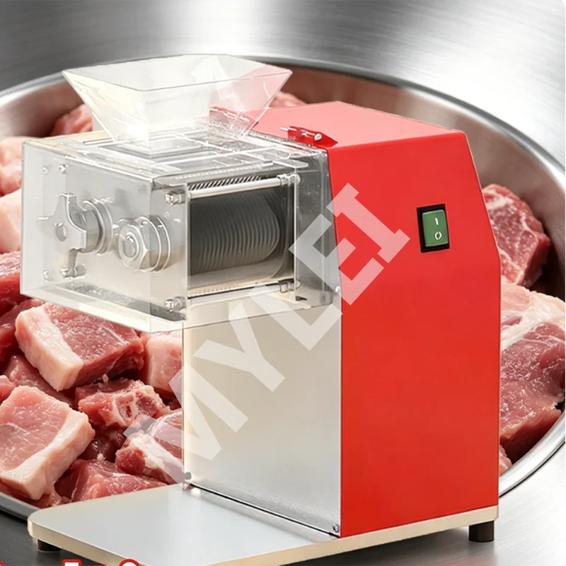 New Commercial Desktop Electric Meat Vegetable Slicer Stainless   Steel Blade Adjustable 220V Fully Automatic for Beef Chicken