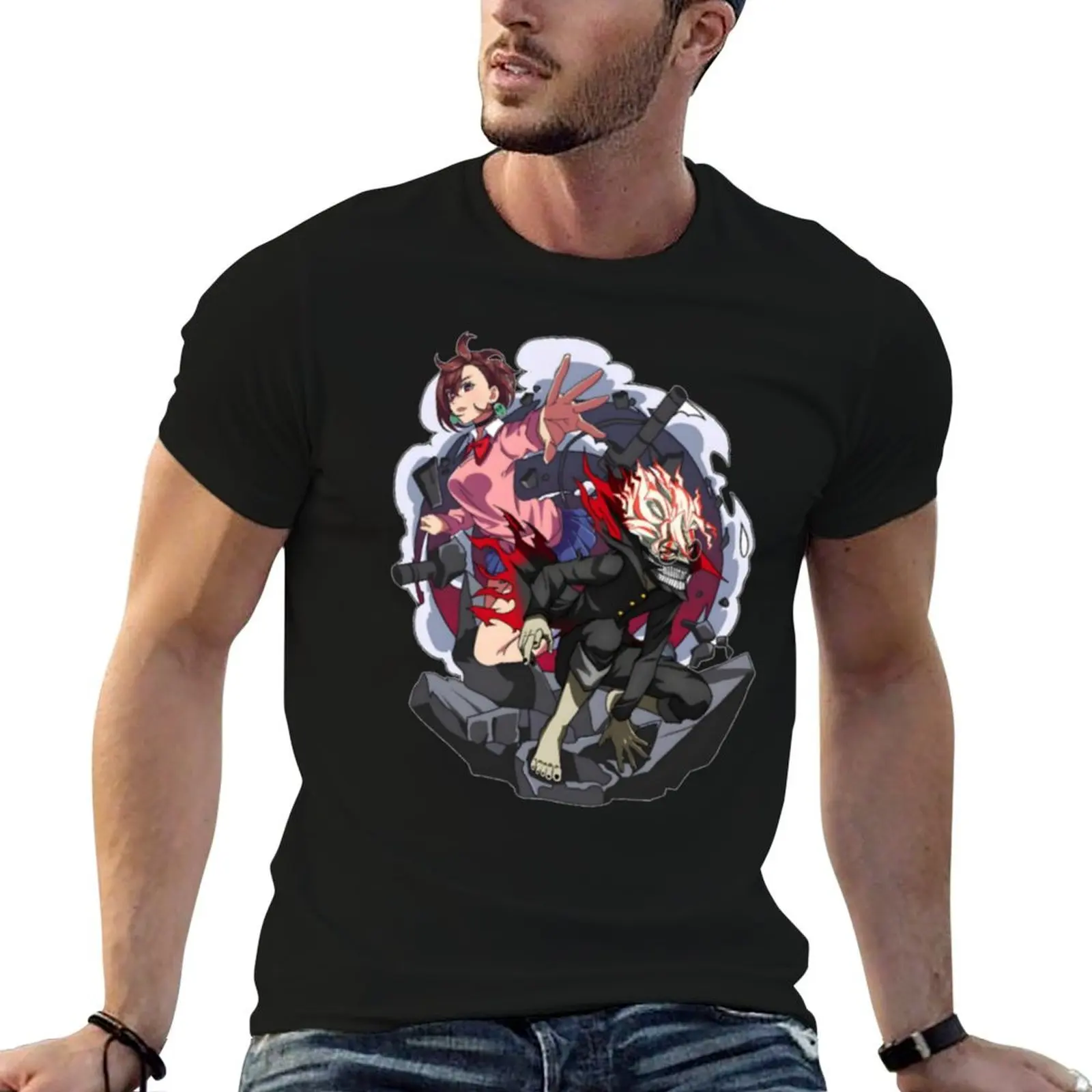 Dandadan Okarun and Ayase T-Shirt Plus Size Non-Shrink T-Shirt