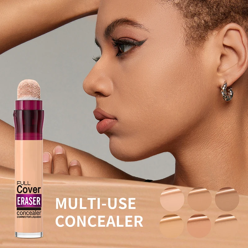 Natural Smooth Sponge Head Concealer, cosméticos faciais, círculos escuros, lágrimas e sardas, acne e círculos escuros, pigmentação, manchas, novo