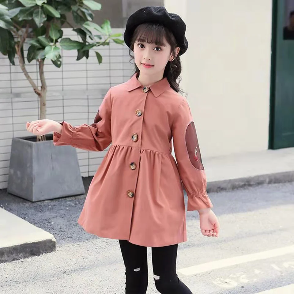 Autumn New Baby Girl Clothes Coat Long Sleeve Newborn Girls Outerwear Coats For 3 4 6 8 10 12 Yrs Baby Kids 2 Colors Jackets