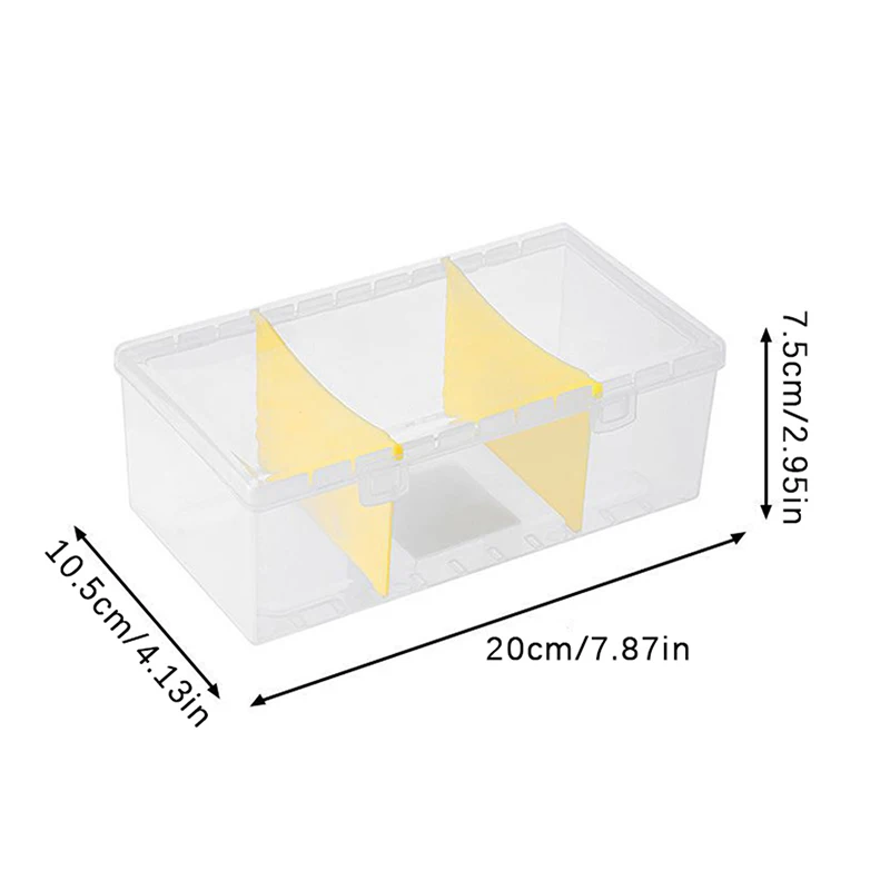 Caja de almacenamiento de tarjetas fotográficas con compartimentos, organizador de almacenamiento de escritorio, Pegatinas transparentes, soporte para tarjetas Idol, caja de clasificación, papelería