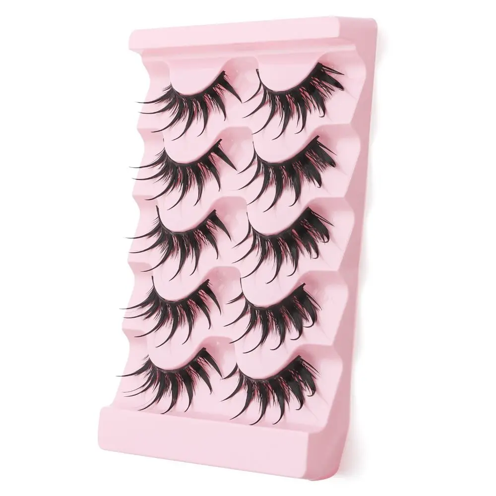 Wispy Fluffy False Eyelashes Soft Band Thick Long 3D Faux Mink Eyelashes Reusable Handmade Craft Eye Makeup Tools