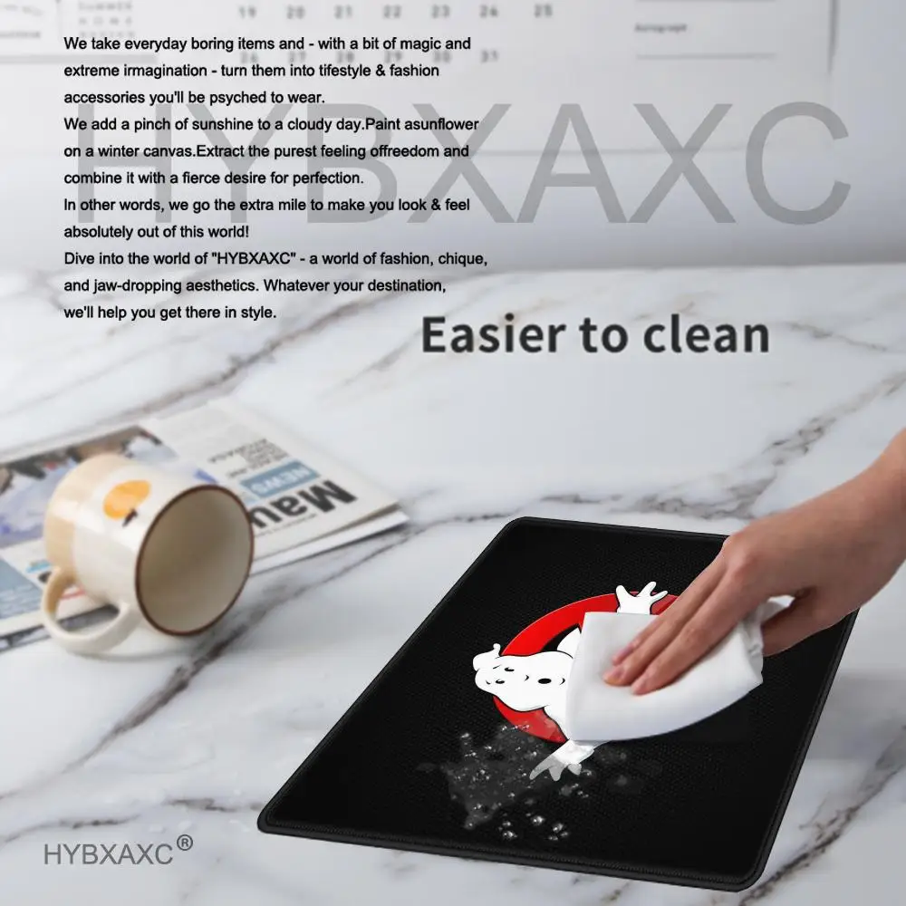 لوحة ماوس رائعة G-Ghostbusters لوحة ماوس للألعاب الرياضية للكمبيوتر المحمول بحافة قفل مكتب حصيرة مطاطية صغيرة مضادة للانزلاق