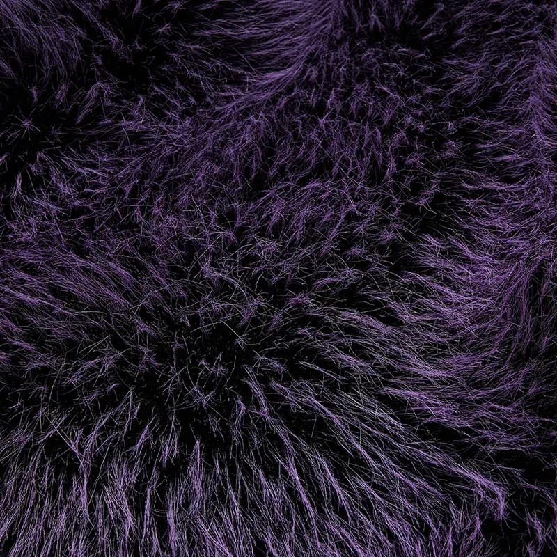 PUNK RAVE Punk Daily Faux Wool Coat Loose Fox Fur Short Jackets Plastic Bright Chain Asymmetrical Coats Party Club Halloween