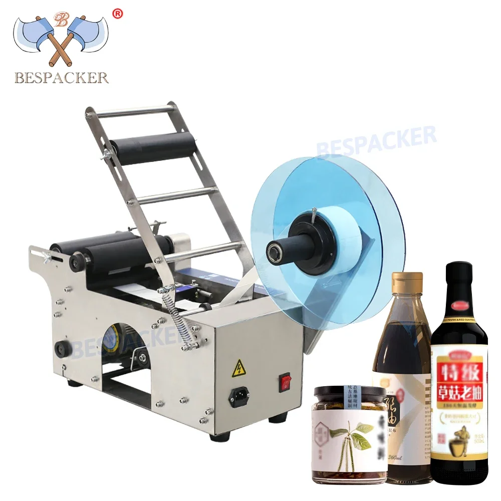 Bespacker XT-50 manual shrink sleeve round sticker labeling printer machine/bottle label machine